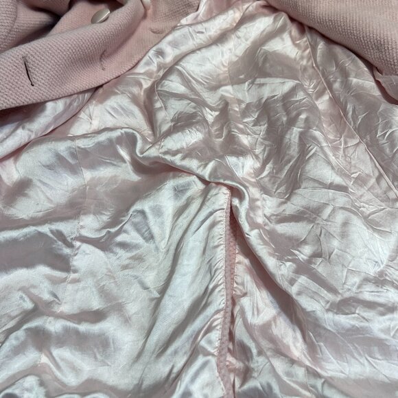 Luxe Arden B. Women's Pea Coat Double Breasted Pink Wool Blend Size Medium - Picture 11 of 11